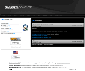 gamersconflict.org: The Gamer's Conflict IRC Network • 
	 Index page
Gamers Conflict