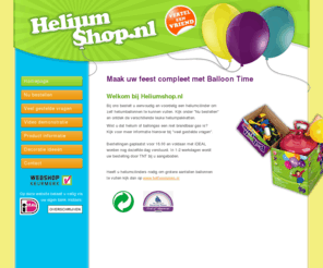 heliumshop.nl: Heliumshop.nl - Balloon Time feest pakketten met ballonnen en ballongas (helium)
Heliumshop.nl BalloonTime helium pakket online bestellen. Maakt ieder feest compleet! Prijs vanaf € 38,50 thuisbezorgd in 1 - 2 dagen!