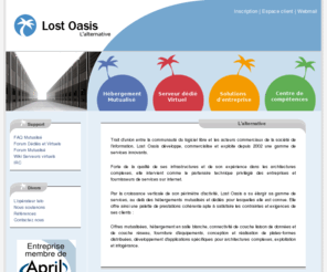 lost-oasis.net: Lost Oasis : L'alternative
Hébergement de sites webs pour professionnels et particuliers