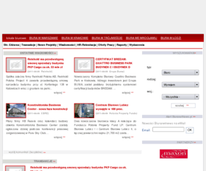 biuranetnews.pl: BiuranetNEWS.pl – wiadomości nieruchomości komercyjne
portal aktualności rynku nieruchomości komercyjnych: wiadomosci, transakcje, nowe projekty, raporty i wydarzenia
