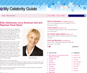 mycelebrityguide.com: Celebrity News and Information
My Celebrity Guide is an informational blog that focuses on celebrities past and present.