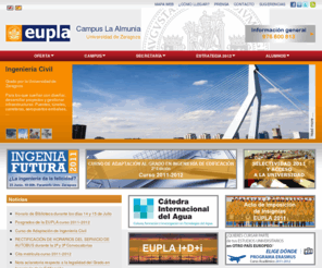 eupla.net: EUPLA - Campus La Almunia, Universidad de Zaragoza
Ingeniería de Edificación, Ingeniería Civil, Ingeniería Mecatrónica e Ingeniería de Organización Industrial. Universidad de Zaragoza, EUPLA.