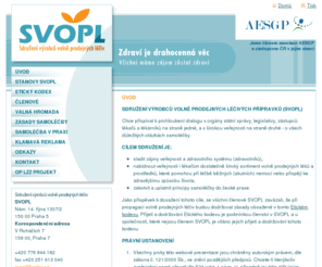 svopl.cz: SVOPL - Sdružení výrobců volně prodejných léčiv
SVOPL - Sdružení výrobců volně prodejných léčiv