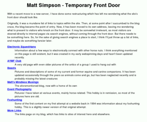 jmatt.net: Matt Simpson
Personal Home Page of Matt Simpson in Kentucky