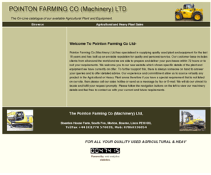 pointonfarming.com: index
An established dealer of used plant and heavy machinery in Lincolnshire UK