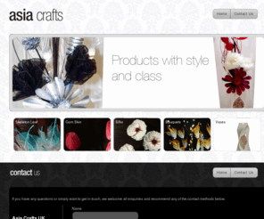 asiacrafts.co.uk: Asia Crafts | Products with style & class
Welcome to Asia Crafts, your one-stop-shop for authentic and original Asian handicraft and art.