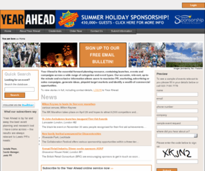 diarydates.co.uk: Home | Year Ahead
Year Ahead is the comprehensive forward planning resource, relied on by the media and marketing communities for over 15 years.