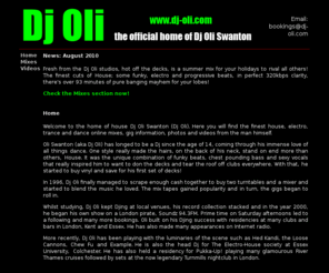 dj-oli.com: Dj Oli: Home
Home of Dj Oli Swanton: www.dj-oli.com.  Online Mixes, gig information, photos, videos and more.