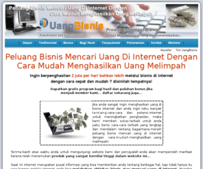 uangbisnis.com: Cari Uang Di Internet, Kerja, Sampingan, Bisnis Online
UangBisnis.Com Peluang Bisnis Mencari Uang Di Internet Dengan Cara Mudah Menghasilkan Uang Melimpah