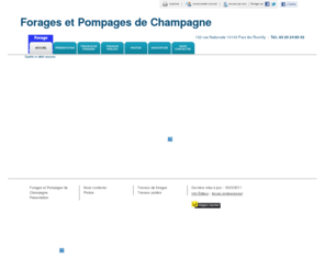 foragesdechampagne.com: Travaux de forages - Forages et Pompages de Champagne à Pars lès Romilly
Forages et Pompages de Champagne - Travaux de forages situé à Pars lès Romilly vous accueille sur son site à Pars lès Romilly