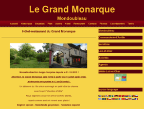 grandmonarque.fr: LE GRAND MONARQUE MONDOUBLEAU
A Mondoubleau, hôtel-restaurant de 12 chambres dans un bâtiment du 16e siècle avec un grand jardin