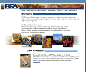 rfamec.com: Mechanical Engineering, Engineer Design and Development Consulting, Reverse Engineering, CAD Drafting Services by RFA Minnesota Engineering
Mechanical engineering services firm for Reverse, Systems, design and development, management, Value, Concurrent and Product consulting, drafting services company, certified CAD professional engineers and draftsman by RFA Minnesota Engineering