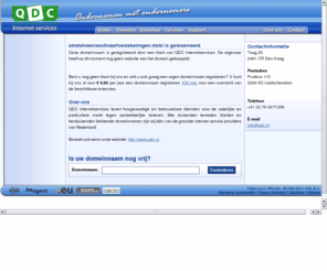 amstelveenseuitvaartverzekeringen.mobi: Domeinregistratie, Webhosting, SSL Certificaten, Spam & Virus Firewall, Hosted Exchange - QDC Internetservices
QDC Internetservices levert hoogwaardige en betrouwbare diensten voor de zakelijke en particuliere markt tegen aantrekkelijke tarieven.