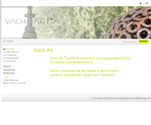 vach-art.com: Vach Art - Vach Art
CMSimple is a simple content management system for smart maintainance of small commercial or private sites. It is simple - small - smart!