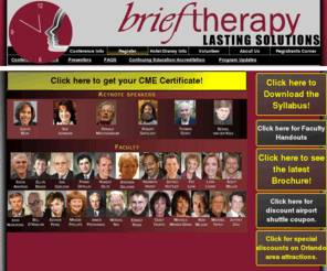 brieftherapyconference.com: 2010 Brief Therapy Conference
The Brief Therapy Conference, December 9-12, 2010 at The Hilton Walt Disney World in Orlando, Florida.  Solicited short courses, Interactive events, Invited workshops and Keynote addresses.