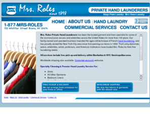 kingspointlaundry.com: Mrs. Roles Private Hand Launderers  New York City
Mrs. Roles Private Hand Launderers NYC provides French hand laundering for fine garment & linen cleaning for over 100 years. Hand Cleaning For Manhattan, New York City & Worldwide Shipping.