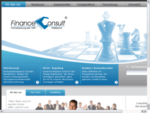 financeconsult.de: Finance Consult Maklerpool - Finanzberatung seit 1989
Unser Maklerpool bietet Ihnen absoluten Bestands- und Kundenschutz, faire Courtagen, 14-tägige Abrechnung, eigenes Extranet und TOP-Service. Das sind nur einige Vorteile des FinanceConsult Maklerpools