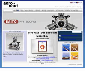 aero-naut.de: aero-naut Modellbau: HOME
Homepage von aero-naut Modellbau aus Reutlingen