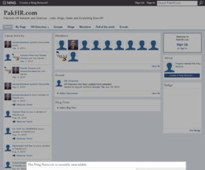 pakhr.com: PakHR.com - Pakistan HR Network and Directory - Jobs, Blogs, News and Everything Else HR
This is the Home of all HR professionals and consultants to network, share ideas, explore opportunities and learn from each other.