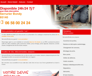 serrureriebondy.net: Serrurerie Bondy N°06 58 00 24 24 - Page d'accueil - Serrurerie 93140 - N°06 58 00 24 24
Serrurerie Bondy, tout près de chez vous et disponible 7/7 et 24/24. Serrurerie Bondy, une serrurerie fiable et garantie.