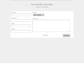 konstantinschultes.com: Dipl. Soz. Konstantin Schultes
Dipl. Soz. Konstantin Schultes