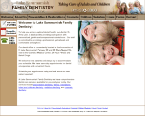 lakesammamishdental.com: Lake Sammamish Family Dentistry | Anna Lisin, DDS | Issaquah, Sammamish Dentist
Gentle and compassionate dental care for adults and children in Sammamish, Issaquah and surrounding areas.