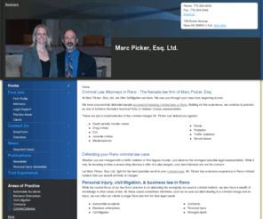 mpickerlaw.com: Reno Criminal Defense Attorney & Reno DUI | Marc Picker, Esq. Ltd. Misdemeanor Felony Lawyer
Reno criminal lawyer & Reno DUI Attorney, Marc Picker, Esq. Ltd. can help you with all forms of Nevada criminal defense including misdemeanors, felonies, DUI, probation, parole, and death penalty cases.