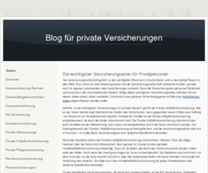 die-private-versicherung.com: Blog für private Versicherungen»  Private Versicherungen – Versicherungsarten
Die wichtigsten privaten Versicherungen vorgestellt - Versicherungsarten wie die Private Haftpflichtversicherung, die Kfz Versicherung oder [...]