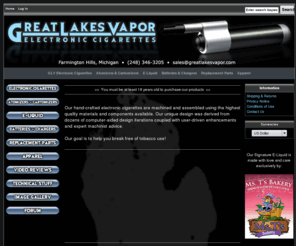 greatlakesvapor.com: Electronic Cigarettes and E-Liquid - Great Lakes Vapor
Electronic Cigarettes, E-Liquid and Accessories