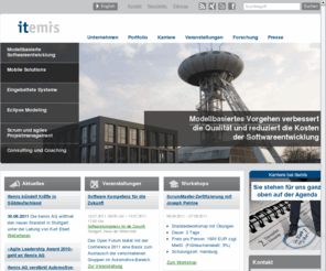 itemis.de: itemis AG - Modellbasierte Softwareentwicklung
Modellbasierte Softwareentwicklung (MDSD) und Bereitstellung von Werkzeugen für die Implementierung von eingebetteten Systemen (Embedded Systems).