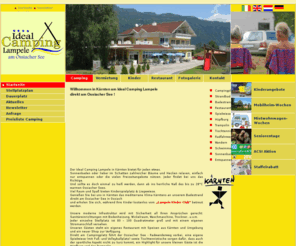 lampele.at: Willkommen bei  Camping Ideal Camping Lampele in Ossiach am Ossiacher See Kärnten / Österreich
Der Ideal Camping Lampele liegt direkt am Ossiacher See in Kärnten. Der Camping-Platz ist kinder- und familienfreundlich. Sein flacher Sandstrand läd zu schwimmen ein.