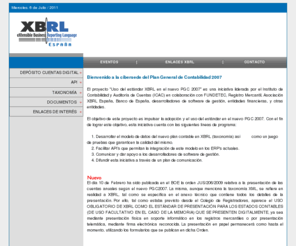 pgc2007.org: PGC 2007
Página de información sobre la taxonomía XBRL de PGC 2007 (Plan General Contable 2007)