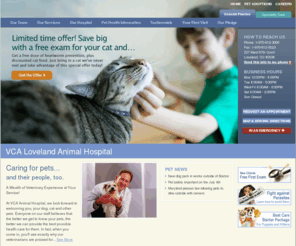 wrightpetclinic.com: Loveland Veterinarians | VCA Loveland Animal Hospital | Home
VCA Loveland Animal Hospital, Loveland, CO | At VCA, health and safety are our priority for your new pet. Thats why our best care packages are perfect to treat your young pet. Find out more at VCA Animal Hospitals