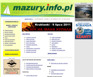 mazury.info.pl: MAZURY INFO PL - Absolutnie Wszystko o Mazurach, Czarter, Noclegi
Mazury, Czarter Jachtów, Domki letniskowe, Hotele, Pensjonaty, Ośrodki Wypoczynkowe... na Mazurach - Zapraszamy na Mazury... -> >  mazury.info.pl <<- Mazury