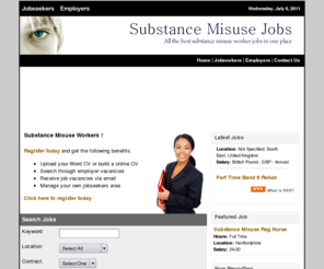 substancemisusejobs.com: Substance Misuse Jobs All The Best Subtance Misuse Worker Vacancies In One Place
Substance misuse jobs is a site for drug and alcohol professionals in the united kingdom