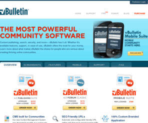 vbulletin-context.net: vBulletin, the most powerful forum software
Content publishing, search, security, and more— vBulletin has it all. Whether it’s available features, support, or ease-of-use, vBulletin offers the most for your money. Learn more about what makes vBulletin the choice for people who are serious about creating thriving online communities.