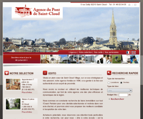 agencepsc.com: Agence du Pont de  Saint-Cloud
 Notre Agence du pont de saint cloud - v. i. p. vous propose ses offres de vente et de location sur Saint Cloud, ainsi que son expertise  à Saint Cloud.