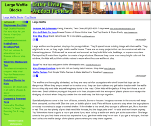largewaffleblocks.com: Large Waffle Blocks -- toys for kids
Find out about possible lead contamination in waffle blocks and other leading childrens toys.