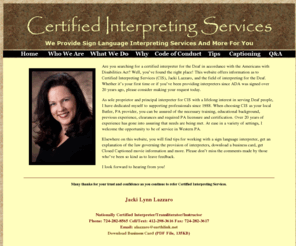 cert-interpreting.com: Certified Interpreting Services
Interpreter for the deaf