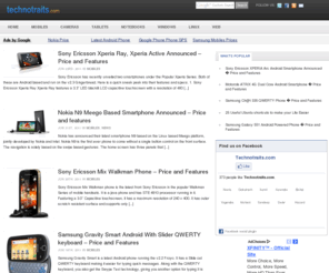 technotraits.com: Technotraits.com - Latest Mobiles, Gadgets, Windows Tips Tricks And More
Technotraits provides latest information on new mobile handsets, gadgets in the indian market covering various brands including Nokia, Samsung, HTC, Dell, Blackberry and more.