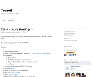 teezeit.org: Teezeit | der SFTGFOP1 unter den Podcasts
der SFTGFOP1 unter den Podcasts