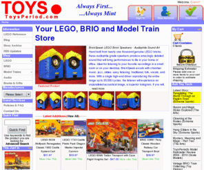 brickspeak.com: Classic Toys, LEGO Sets: Shop Rare Vintage LEGO Set Toys, Model Trains
LEGO set shop: City, Technic, Castle, Pirates, Space, Town sets; rare vintage LEGOs. HO N scale Model Trains. Buy toys online @ your classic toy store