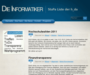 die-informatiker.info: Die Informatiker
Die Informatiker: StuPa Liste der h_da