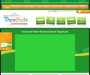 conocetapachula.com: Seguro te Queremos en Tapachula - Inicio
Tapachula fue fundada como pueblo tributario de los aztecas en 1486 por el capitán Tiltototl, enviado a esas tierras por el nuevo rey mexicano Ahuizotl.