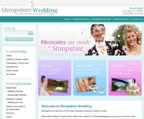 shropshirewedding.com: Shropshire Wedding Venues - Shropshire Wedding
Find wedding venues in Shropshire for your wedding. Shropshire Weddings has a comprehensive list of wedding venues in Shropshire