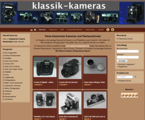 klassik-kameras.com: klassik-kameras - Angebotene Geräte getestet und bei Bedarf restauriert.
Restauration von Contarex Kameras