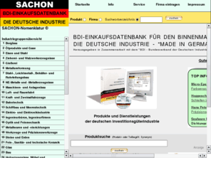 sachon-diedeutscheindustrie.de: : Hersteller- Lieferanten- Datenbank
: Hersteller, Katalog, Verzeichnis, Lieferanten, Produkte, Einkaufsführer, Branchen, Wer liefert