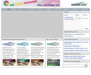 solderstar.com: SolderStar - The Electronics Industry's Lead-free Thermal Profiling Specialist
Temperature Profiling Systems for wave and reflow soldering - SolderStar Ltd