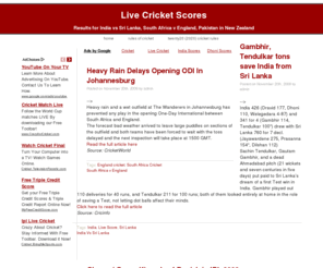 cricket-live-scores.com: Live Cricket Scores
Covering the latest cricket matches from around the world with latest cricket live scores including Live IPL latest Scores, Live India Cricket Scores, updates and Commentary