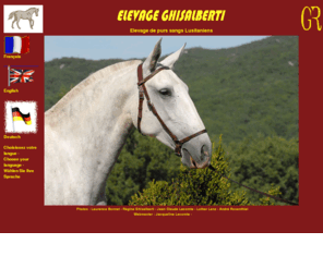 elevage-ghisalberti.com: ELEVAGE GHISALBERTI
Elevage de chevaux pur sang lusitanien, Origine Veiga, Andrage, Alter real.